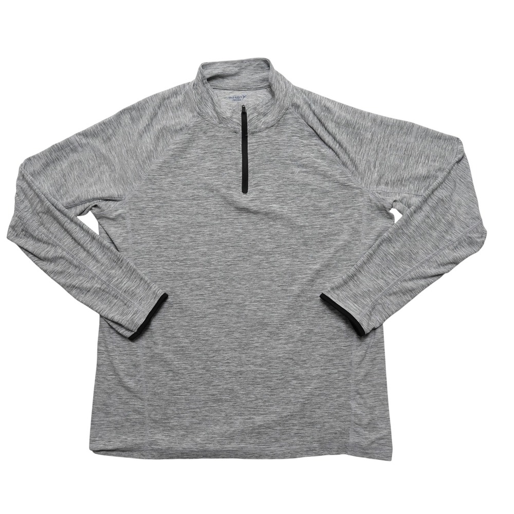 Old Navy Active Mens‎ XL Gray Space Dye Go-Dry Quarter Zip Pullover